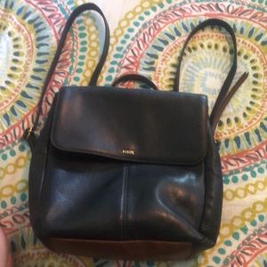 Fossil Claire backpack black and brown like new